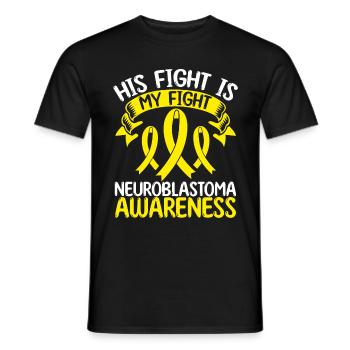 Mois du ruban du neuroblastome Son combat est mon combat - T-shirt homme - noir - Devant - AI Model Male 178 light (178cm)