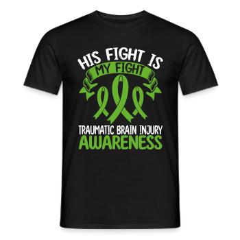 Traumatic Brain Injury Month His Fight is my Fight - Männer T-Shirt - Schwarz - Vorne - AI Model Male 178 light (178cm)