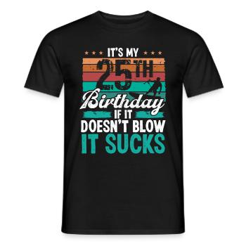 Kitesurfeur de 25 ans Humour - T-shirt homme - noir - Devant - AI Model Male 178 light (178cm)