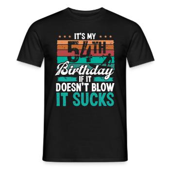 54 Year Old Kitesurfer Funny Kiteboarder Humor - Men's T-Shirt - black - Front - AI Model Male 178 light (178cm)