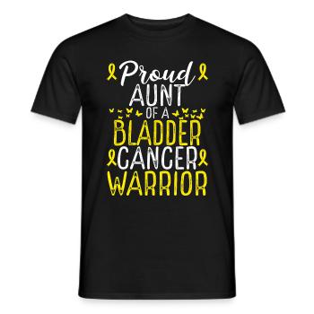 Bladder Cancer Awareness Movement for Aunt Ribbon - Men's T-Shirt - black - Front - AI Model Male 178 light (178cm)