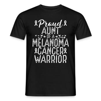 Melanoma Cancer Awareness Movement for Aunt Ribbon - Men's T-Shirt - black - Front - AI Model Male 178 light (178cm)