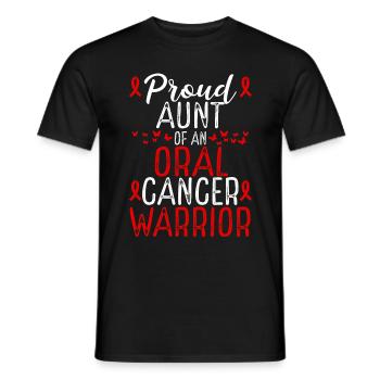 Oral Cancer Awareness Movement for Aunt Ribbon - Männer T-Shirt - Schwarz - Vorne - AI Model Male 178 light (178cm)