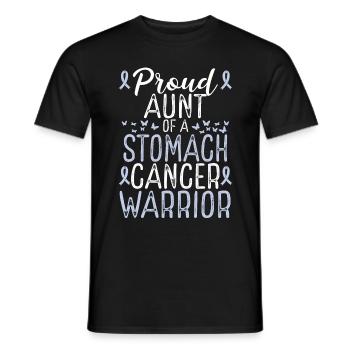 Stomach Cancer Awareness Movement for Aunt Ribbon - Männer T-Shirt - Schwarz - Vorne - AI Model Male 178 light (178cm)