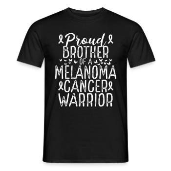 Melanoma Cancer Awareness Movement Brother Ribbon - Men's T-Shirt - black - Front - AI Model Male 178 light (178cm)