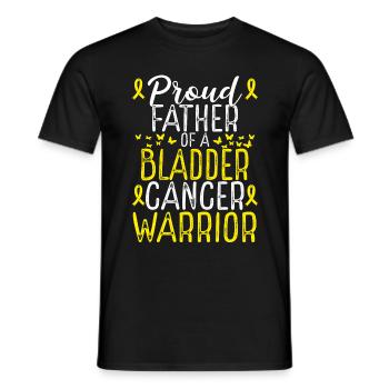 Bladder Cancer Awareness for Dad Ribbon Father - Men's T-Shirt - black - Front - AI Model Male 178 light (178cm)