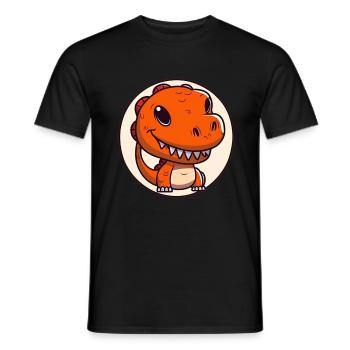 T-Rex Dino Dinosaurier Saurier Geschenk Spielzeug - Männer T-Shirt - Schwarz - Vorne - AI Model Male 178 light (178cm)