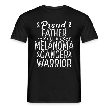 Melanoma Cancer Awareness for Dad Ribbon Father - Men's T-Shirt - black - Front - AI Model Male 178 light (178cm)