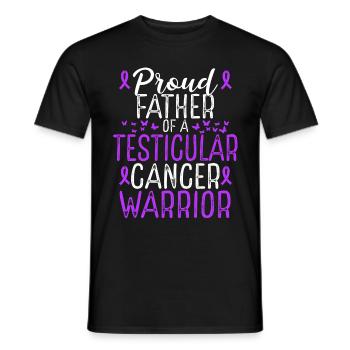 Sensibilisation au cancer du testicule pour le père papa ruban - T-shirt homme - noir - Devant - AI Model Male 178 light (178cm)