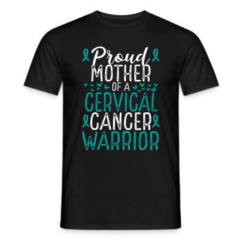 Cervical Cancer Awareness for Mom Ribbon Mother - Men's T-Shirt - black - Front - AI Model Male 178 light (178cm)