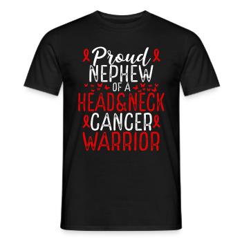 Head&Neck Cancer Awareness Movement Nephew Ribbon - Männer T-Shirt - Schwarz - Vorne - AI Model Male 178 light (178cm)