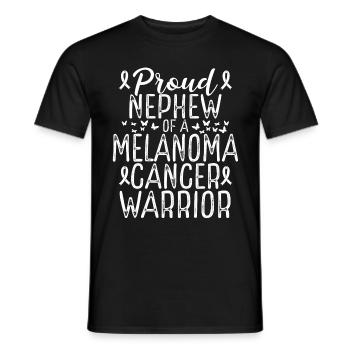 Melanoma Cancer Awareness Movement Nephew Ribbon - Men's T-Shirt - black - Front - AI Model Male 178 light (178cm)