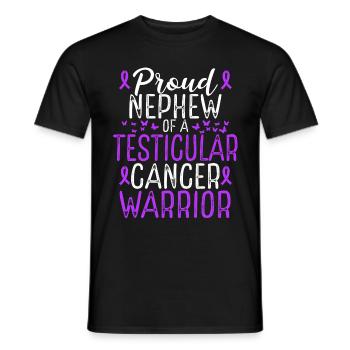 Mouvement de sensibilisation au cancer des testicules Ruban neveu - T-shirt homme - noir - Devant - AI Model Male 178 light (178cm)