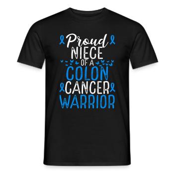 Colon Cancer Awareness Movement for Niece Ribbon - Männer T-Shirt - Schwarz - Vorne - AI Model Male 178 light (178cm)