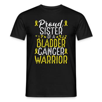 Bladder Cancer Awareness Movement Sister Ribbon - Men's T-Shirt - black - Front - AI Model Male 178 light (178cm)