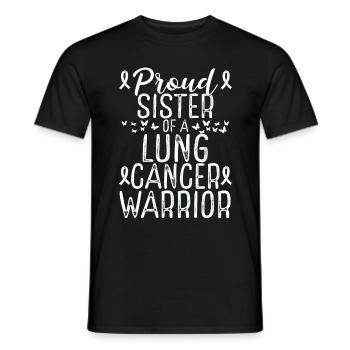 Lung Cancer Awareness Movement for Sister Ribbon - Männer T-Shirt - Schwarz - Vorne - AI Model Male 178 light (178cm)