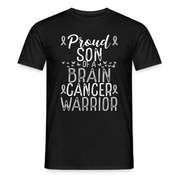 Brain Tumor Awareness Glioblastoma Son Ribbon - Men's T-Shirt - black - Front - AI Model Male 178 light (178cm)