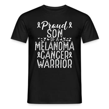 Melanoma Cancer Awareness Movement for Son Ribbon - Men's T-Shirt - black - Front - AI Model Male 178 light (178cm)