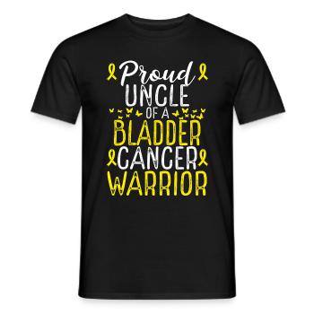 Bladder Cancer Awareness Movement for Uncle Ribbon - Men's T-Shirt - black - Front - AI Model Male 178 light (178cm)