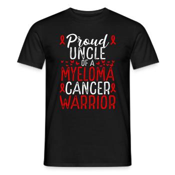 Myeloma Cancer Awareness Movement for Uncle Ribbon - Men's T-Shirt - black - Front - AI Model Male 178 light (178cm)