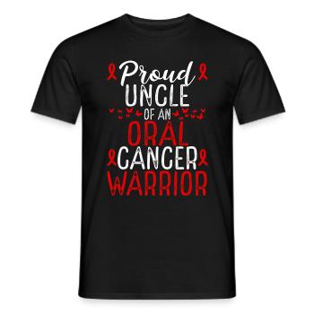 Oral Cancer Awareness Movement for Uncle Ribbon - Männer T-Shirt - Schwarz - Vorne - AI Model Male 178 light (178cm)