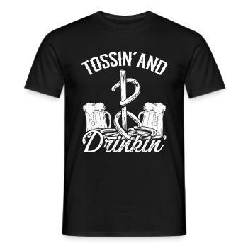 Horseshoe Pitching Tossin and Drinkin Tosser - Männer T-Shirt - Schwarz - Vorne - AI Model Male 178 light (178cm)