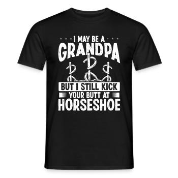 Horseshoe Pitching Grandpa Granddad Tosser - Männer T-Shirt - Schwarz - Vorne - AI Model Male 178 light (178cm)