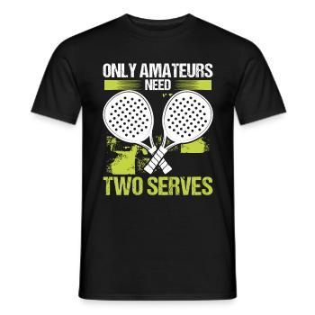 Joueur de paddle-tennis Match Amateur Paddle Team - T-shirt homme - noir - Devant - AI Model Male 178 light (178cm)