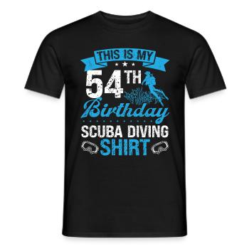 54 Year Old Scuba Diver Snorkeling Mask Dive - Men's T-Shirt - black - Front - AI Model Male 178 light (178cm)