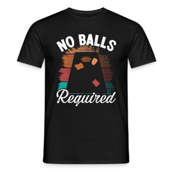 Cornhole Game No Balls required Tossing Player - Men's T-Shirt - black - Front - AI Model Male 178 light (178cm)