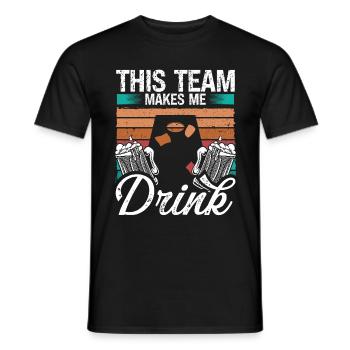 Cornhole Drinking Team Funny Cornhole Player - Men's T-Shirt - black - Front - AI Model Male 178 light (178cm)