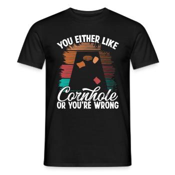 Cornhole Player ou vous vous trompez Cornhole TeamCornh - T-shirt homme - noir - Devant - AI Model Male 178 light (178cm)