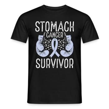 Stomach Cancer Survivor Awareness Ribbon Gloves - Männer T-Shirt - Schwarz - Vorne - AI Model Male 178 light (178cm)