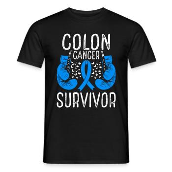 Colon Cancer Survivor Awareness Ribbon Gloves - Männer T-Shirt - Schwarz - Vorne - AI Model Male 178 light (178cm)