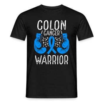 Colon Cancer Warrior Awareness Ribbon Gloves - Männer T-Shirt - Schwarz - Vorne - AI Model Male 178 light (178cm)