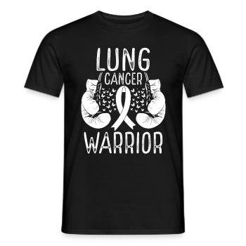 Lung Cancer Warrior Awareness Ribbon Gloves - Männer T-Shirt - Schwarz - Vorne - AI Model Male 178 light (178cm)