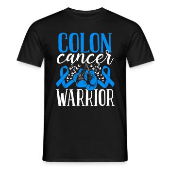 Colon Cancer Awareness Ribbon Gloves Warrior - Männer T-Shirt - Schwarz - Vorne - AI Model Male 178 light (178cm)