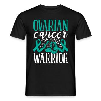 Ovarian Cancer Awareness Ribbon Gloves Warrior - Männer T-Shirt - Schwarz - Vorne - AI Model Male 178 light (178cm)