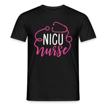 Nicu Nurse Appreciation Heart Stethoscope - Männer T-Shirt - Schwarz - Vorne - AI Model Male 178 light (178cm)