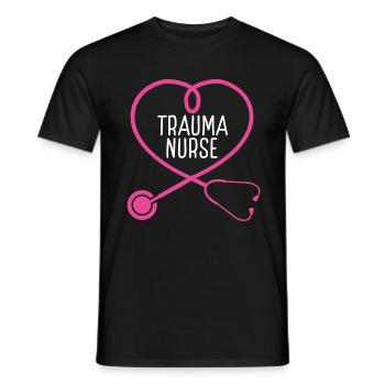Trauma Nurse Stethoscope Appreciation Heart - Männer T-Shirt - Schwarz - Vorne - AI Model Male 178 light (178cm)
