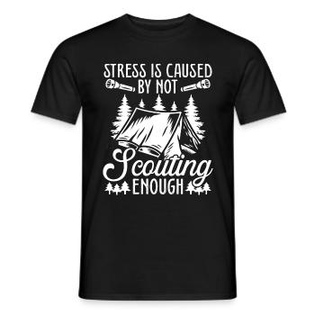 Scout Leader Stress is Caused not Scouting Scouts - Men's T-Shirt - black - Front - AI Model Male 178 light (178cm)