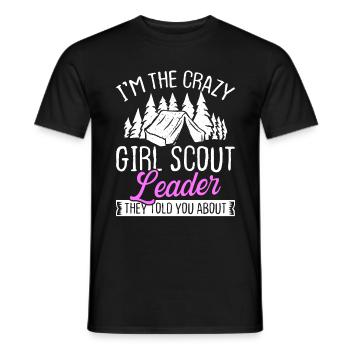 Scouting Crazy Girl Scout Leader Club Scouting - T-shirt homme - noir - Devant - AI Model Male 178 light (178cm)