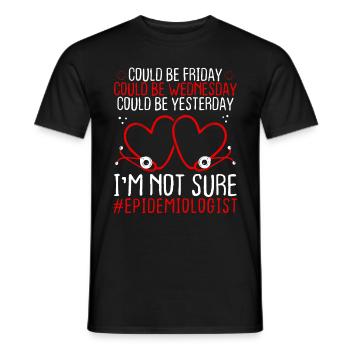 Epidemiologist Night Shift Worker Stethoscope - Men's T-Shirt - black - Front - AI Model Male 178 light (178cm)