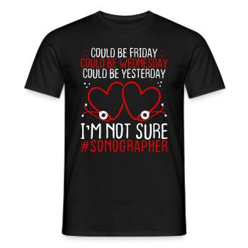 Sonographer Night Shift Worker Stethoscope - Männer T-Shirt - Schwarz - Vorne - AI Model Male 178 light (178cm)
