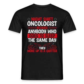 Oncologue de nuit Médecin - T-shirt homme - noir - Devant - AI Model Male 178 light (178cm)