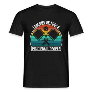 Joueur de pickleball, je fais partie de ces gens qui pagaient - T-shirt homme - noir - Devant - AI Model Male 178 light (178cm)