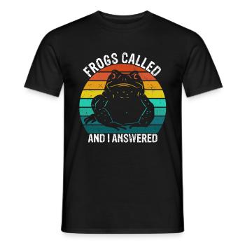 Frog Catching Frog Called and I Frog Hunter - Männer T-Shirt - Schwarz - Vorne - AI Model Male 178 light (178cm)