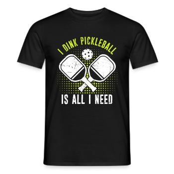 Joueur de pickleball Dinking est tout ce dont j’ai besoin Saison - T-shirt homme - noir - Devant - AI Model Male 178 light (178cm)