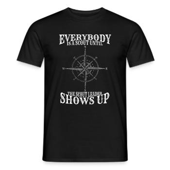 Scouting Group is a Scout Leader Girl Scouts Team - Men's T-Shirt - black - Front - AI Model Male 178 light (178cm)