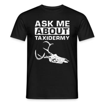 Taxidermiste Cadavres d’animaux Posez-moi des questions sur - T-shirt homme - noir - Devant - AI Model Male 178 light (178cm)